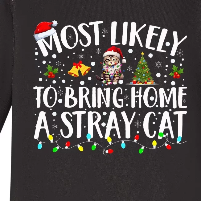 Festive Feline Friends Perfect for Adopting Stray Cats Baby Long Sleeve Bodysuit