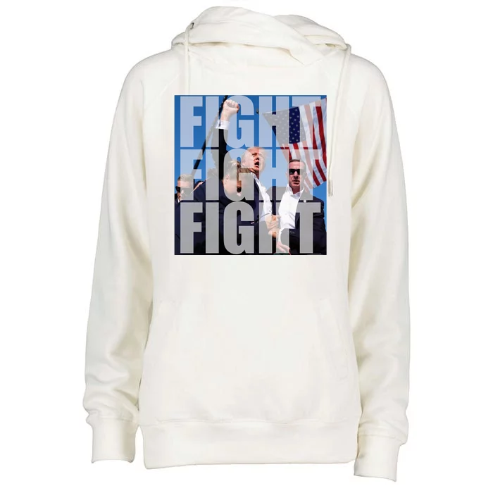 Fight Fight Fight Donald Trump 2024 Usa Election Womens Funnel Neck Pullover Hood