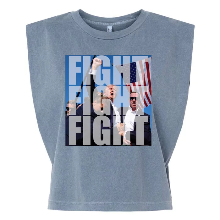 Fight Fight Fight Donald Trump 2024 Usa Election Garment-Dyed Women's Muscle Tee