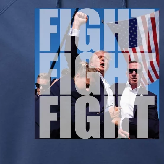 Fight Fight Fight Donald Trump 2024 Usa Election Performance Fleece Hoodie