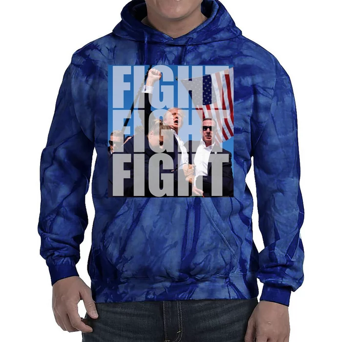 Fight Fight Fight Donald Trump 2024 Usa Election Tie Dye Hoodie