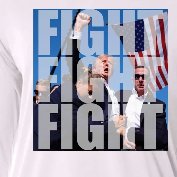 Fight Fight Fight Donald Trump 2024 Usa Election Cooling Performance Long Sleeve Crew