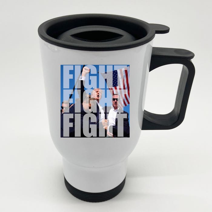 Fight Fight Fight Donald Trump 2024 Usa Election Front & Back Stainless Steel Travel Mug