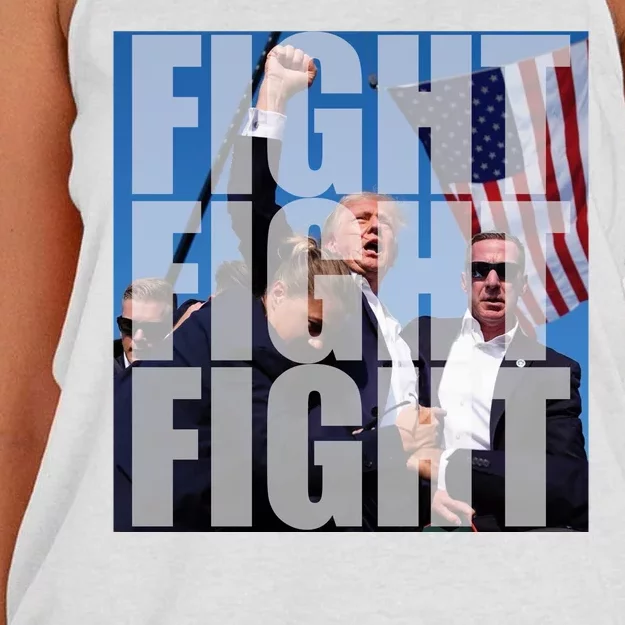 Fight Fight Fight Donald Trump 2024 Usa Election Women's Knotted Racerback Tank