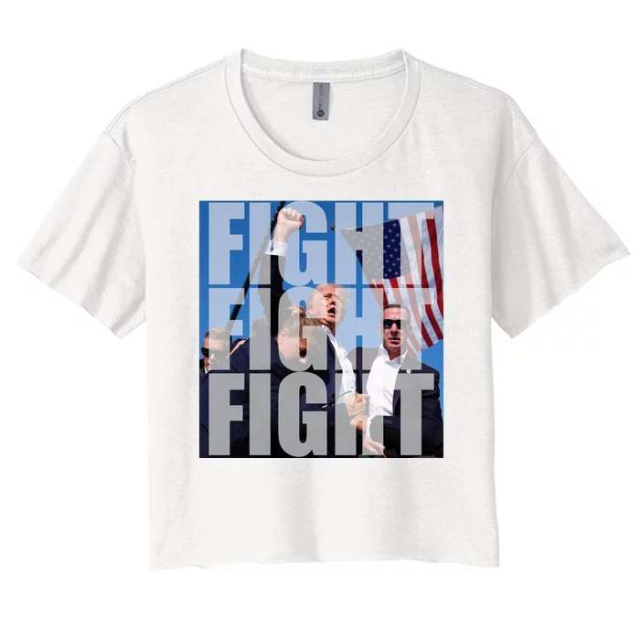 Fight Fight Fight Donald Trump 2024 Usa Election Women's Crop Top Tee