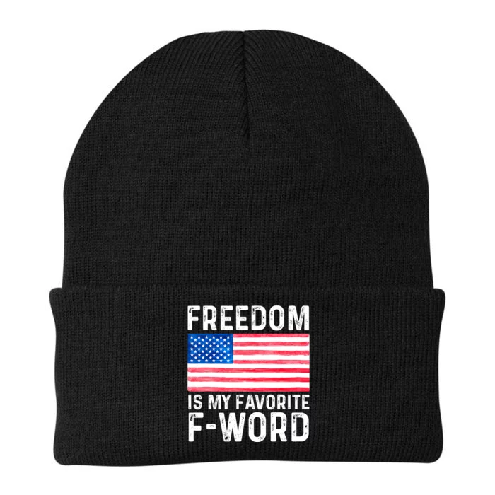 Freedom Favorite F Word America Libertarian Conservative USA Knit Cap Winter Beanie