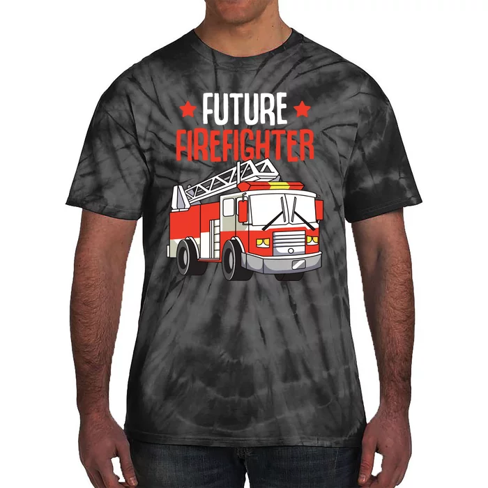 Future Firefighter Fireman Firefighting Boy Kids Tie-Dye T-Shirt