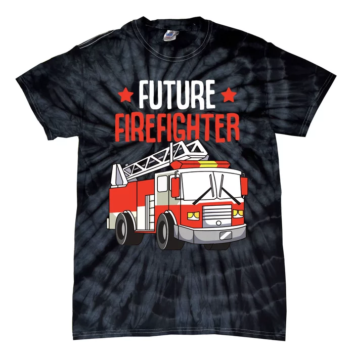 Future Firefighter Fireman Firefighting Boy Kids Tie-Dye T-Shirt