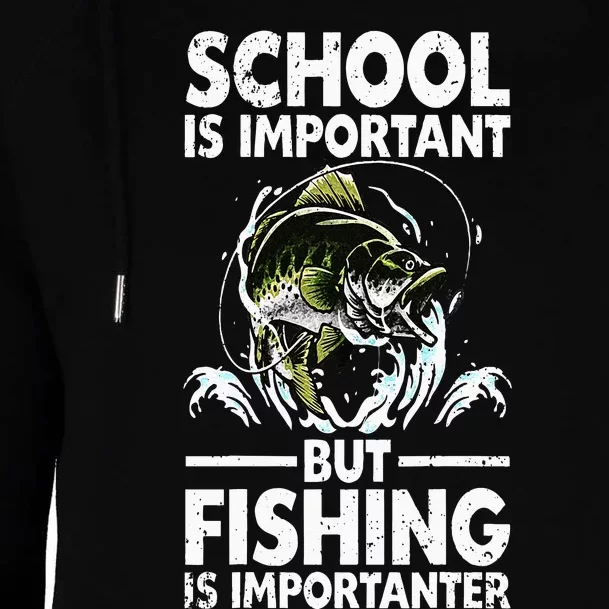 Funny Fishing For Fish Saying Bass Fisherman Womens Funnel Neck Pullover Hood