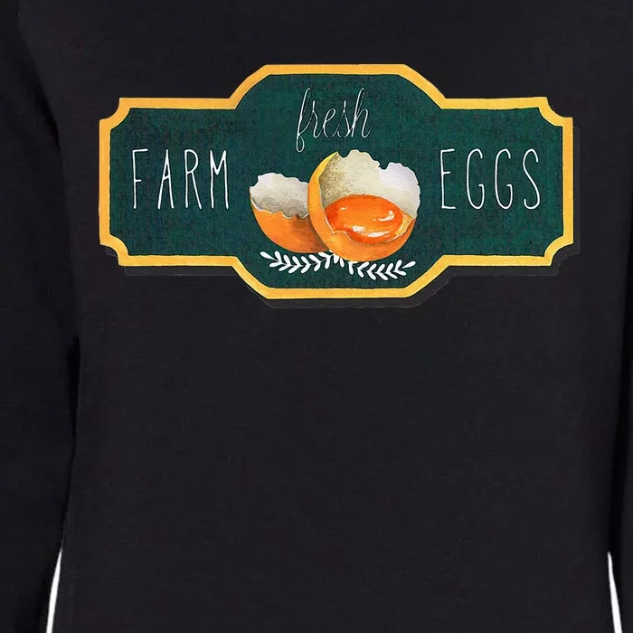 Funny Farm Fresh Eggs Womens California Wash Sweatshirt