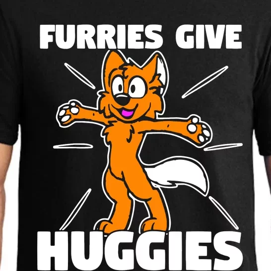 Furry Fandom Furries Give Hugs Pajama Set