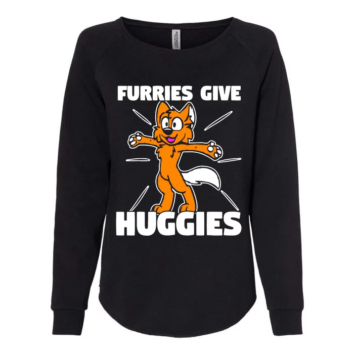 Furry Fandom Furries Give Hugs Womens California Wash Sweatshirt