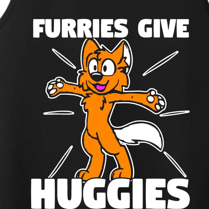 Furry Fandom Furries Give Hugs Performance Tank