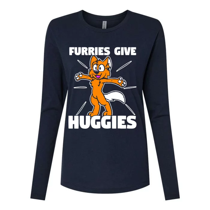 Furry Fandom Furries Give Hugs Womens Cotton Relaxed Long Sleeve T-Shirt