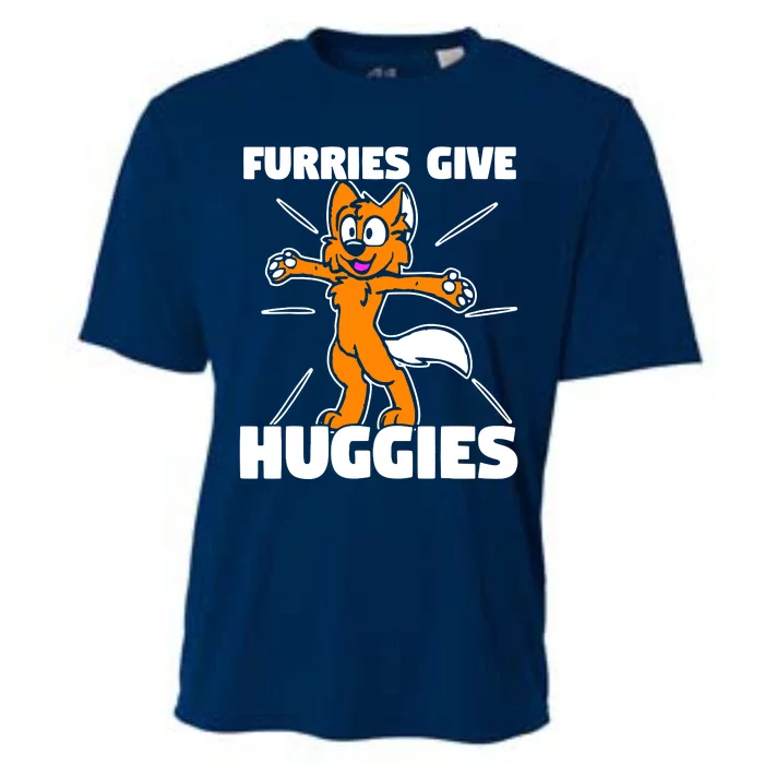 Furry Fandom Furries Give Hugs Cooling Performance Crew T-Shirt