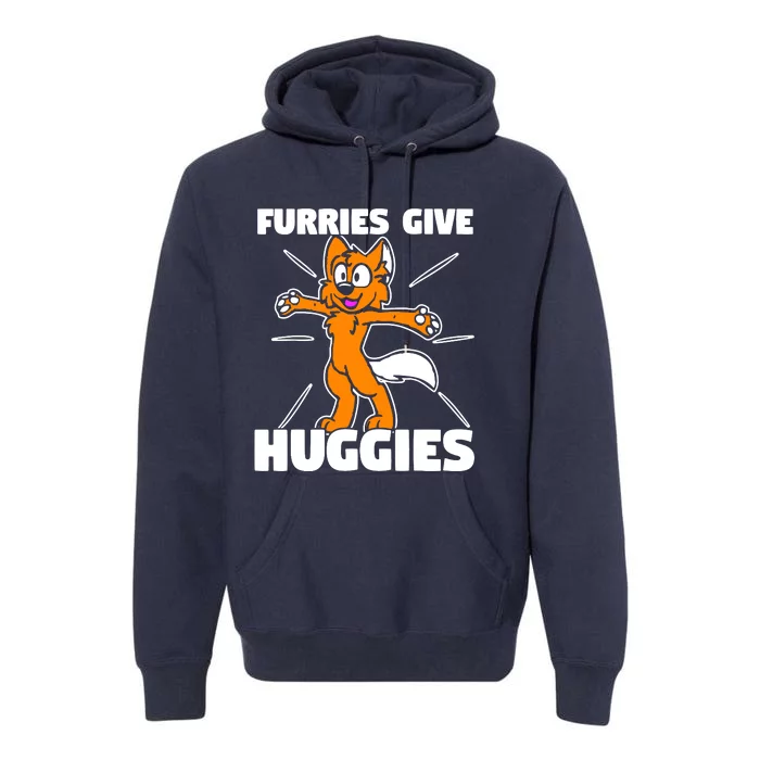 Furry Fandom Furries Give Hugs Premium Hoodie