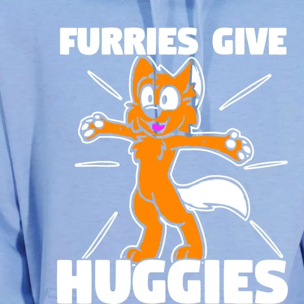 Furry Fandom Furries Give Hugs Unisex Surf Hoodie