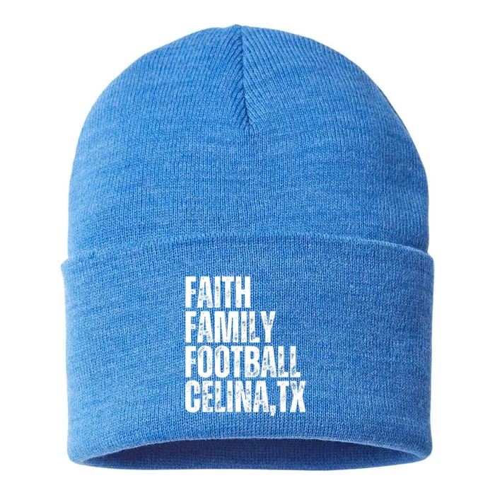 Faith Family Football Celina Texas Bobcats Sustainable Knit Beanie