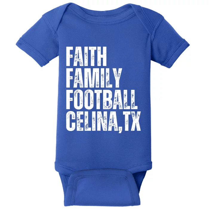 Faith Family Football Celina Texas Bobcats Baby Bodysuit