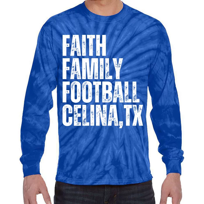 Faith Family Football Celina Texas Bobcats Tie-Dye Long Sleeve Shirt