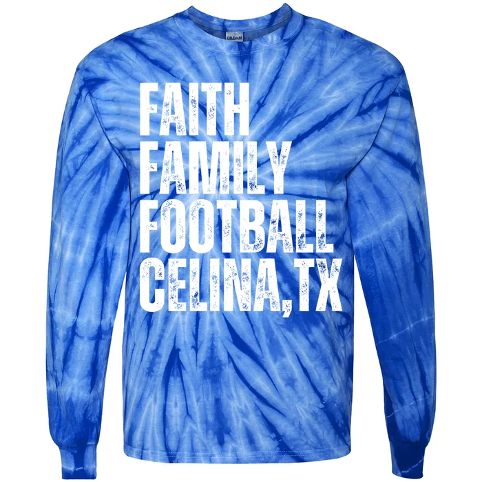 Faith Family Football Celina Texas Bobcats Tie-Dye Long Sleeve Shirt