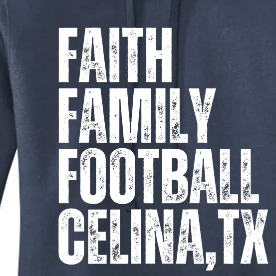 Faith Family Football Celina Texas Bobcats Women's Pullover Hoodie