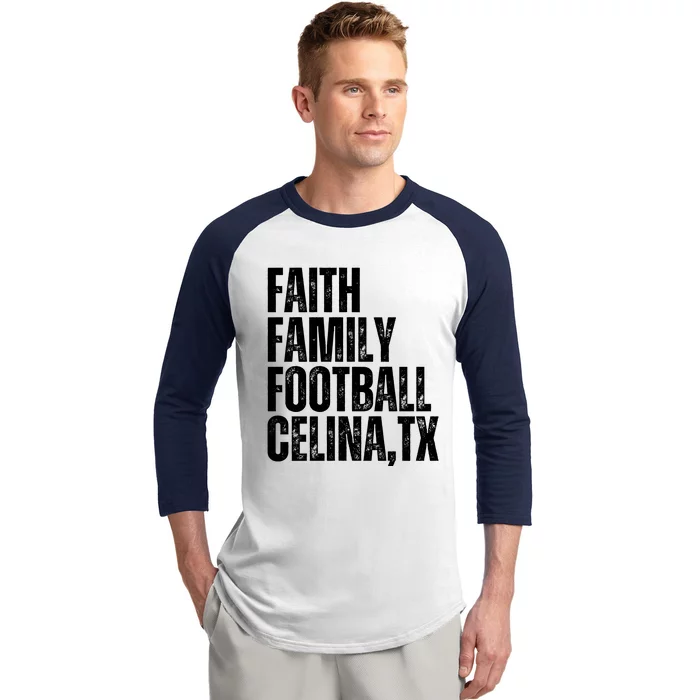 Faith Family Football Celina Texas Bobcats Baseball Sleeve Shirt