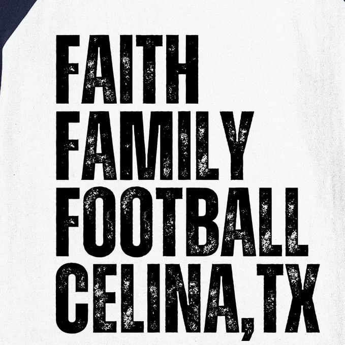 Faith Family Football Celina Texas Bobcats Baseball Sleeve Shirt