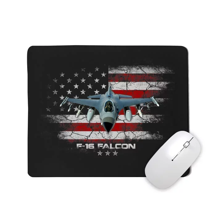 F16 Fighting Falcon Military Jet Aircraft Pilot Veteran Mousepad