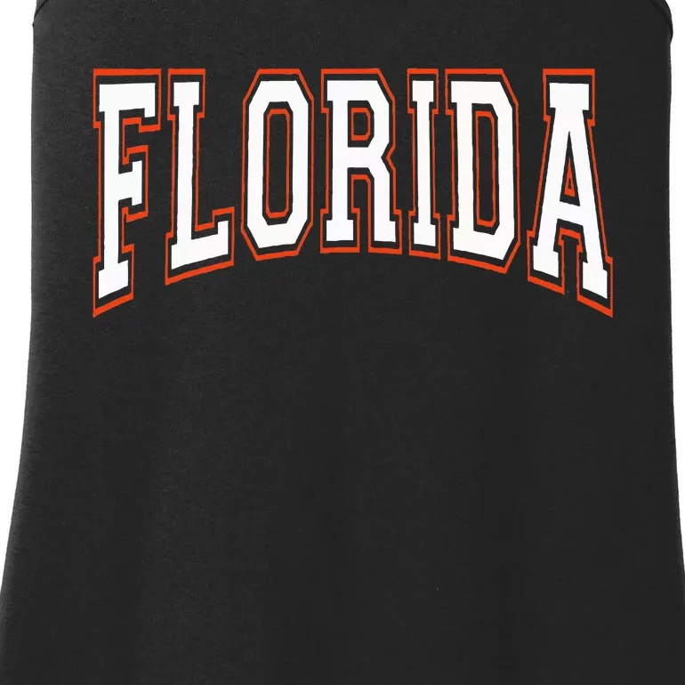 funny Florida FL United States Font Ladies Essential Tank