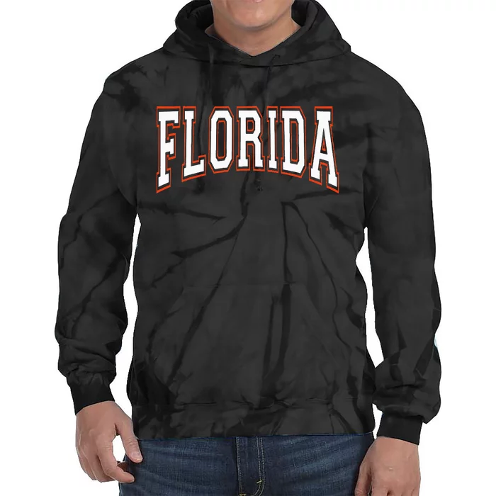 funny Florida FL United States Font Tie Dye Hoodie