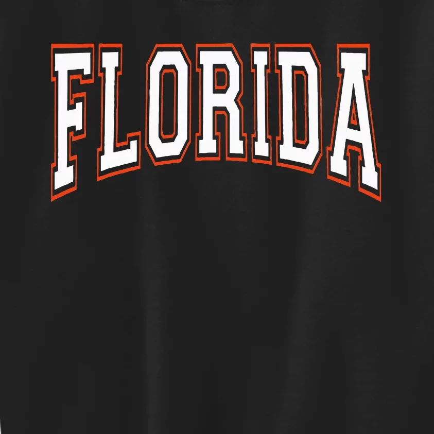 funny Florida FL United States Font Kids Sweatshirt