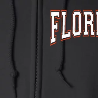 funny Florida FL United States Font Full Zip Hoodie