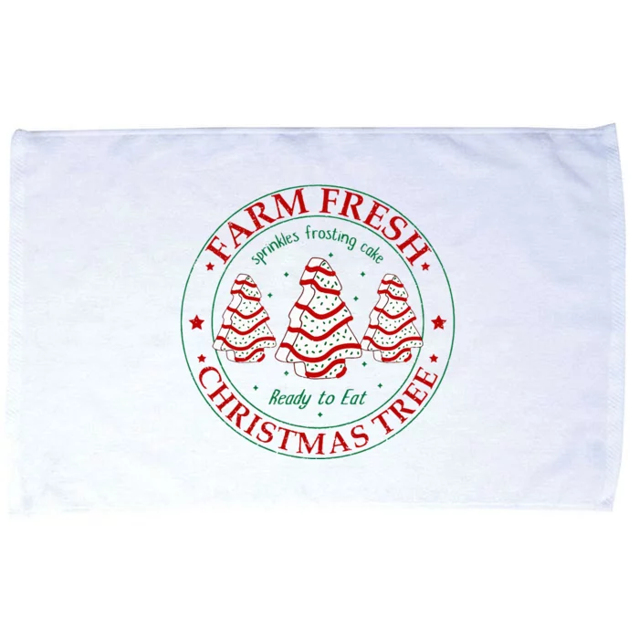 Funny Farm Fresh Christmas Tree Cakes Family Xmas Pajamas Microfiber Hand Towel