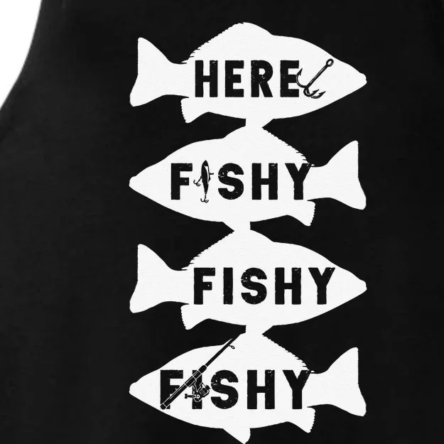 Fisher Fish Fishermen Bait Fishing Rod Bass Ladies Tri-Blend Wicking Tank