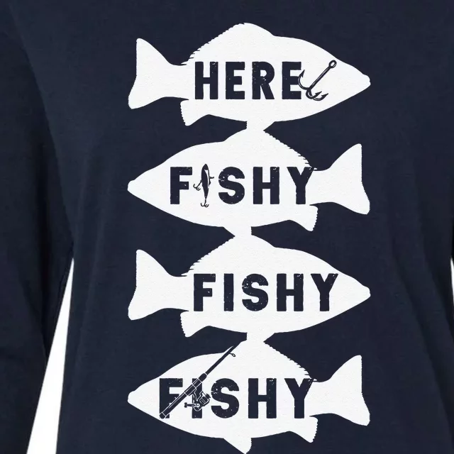 Fisher Fish Fishermen Bait Fishing Rod Bass Womens Cotton Relaxed Long Sleeve T-Shirt