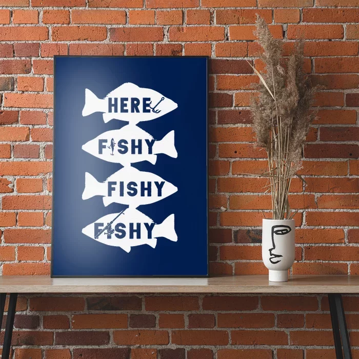 Fisher Fish Fishermen Bait Fishing Rod Bass Poster