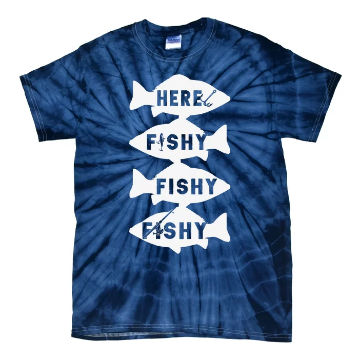 Fisher Fish Fishermen Bait Fishing Rod Bass Tie-Dye T-Shirt