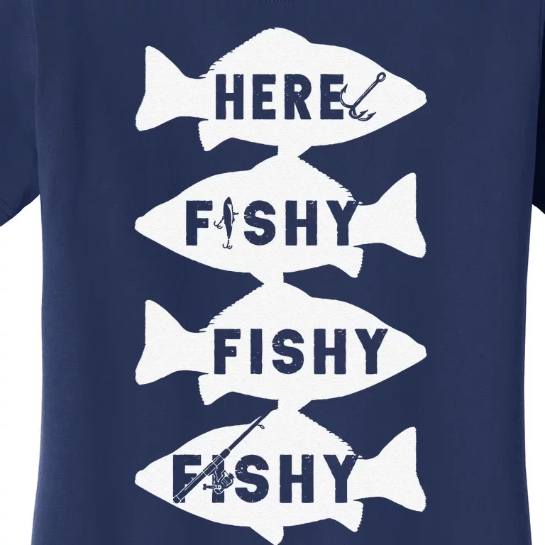 Fisher Fish Fishermen Bait Fishing Rod Bass Women's T-Shirt