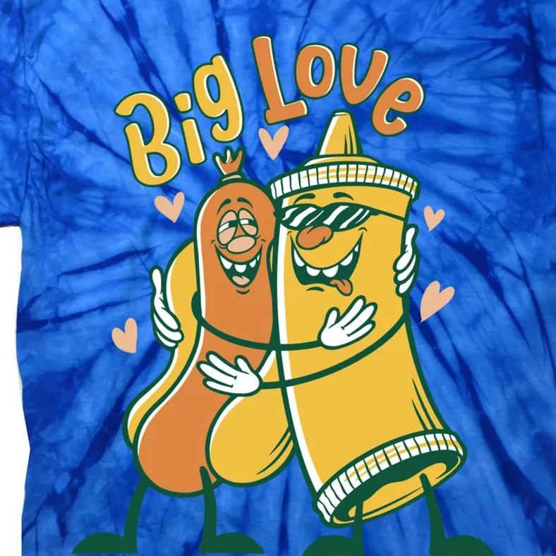 Funny Fast Food Big Love Mustard And Sausage Great Gift Tie-Dye T-Shirt