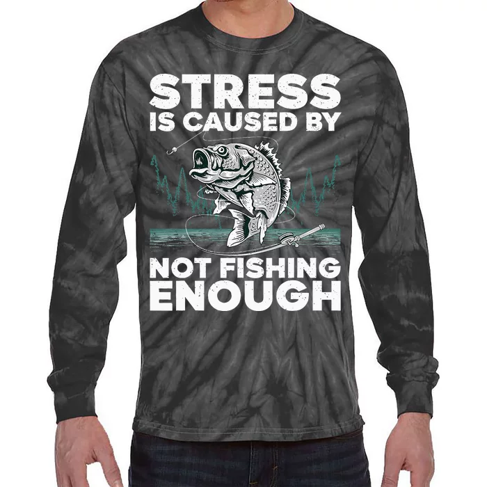 Funny Fishing For Men Women Bass Fly Fishing Lovers Tie-Dye Long Sleeve Shirt