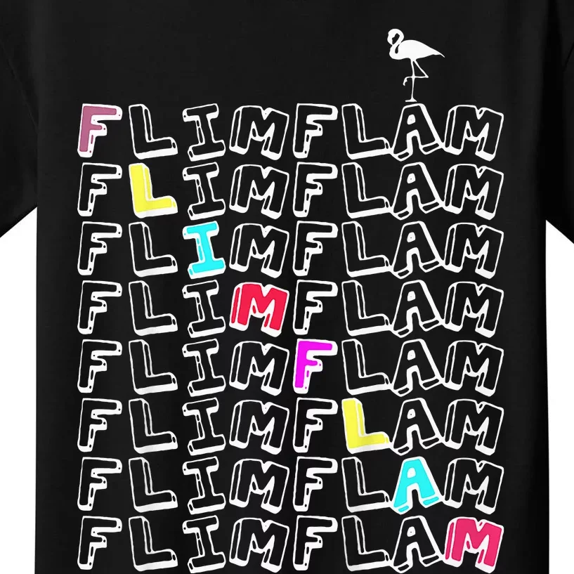 Flim Flam  Funny Flamingo  Gift Kids T-Shirt