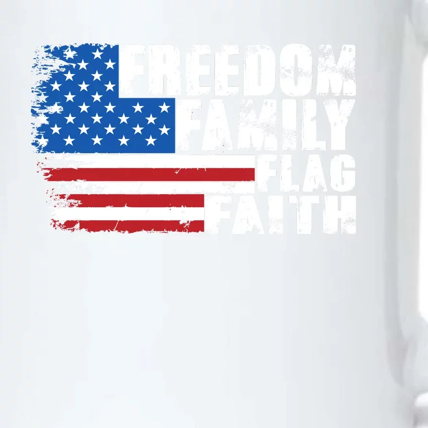 Freedom Family Flag Faith Black Color Changing Mug