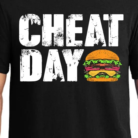 Funny Fast Food Hamburger Cheeseburger Cheat Day Gift Pajama Set