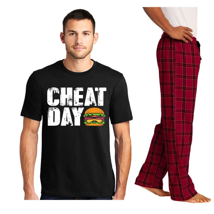 Funny Fast Food Hamburger Cheeseburger Cheat Day Gift Pajama Set