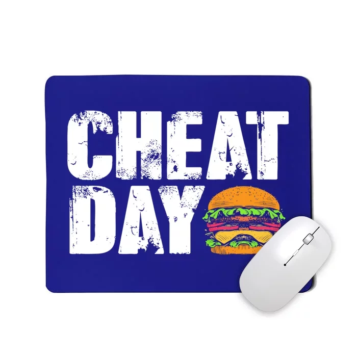 Funny Fast Food Hamburger Cheeseburger Cheat Day Gift Mousepad