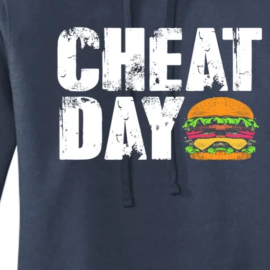 Funny Fast Food Hamburger Cheeseburger Cheat Day Gift Women's Pullover Hoodie