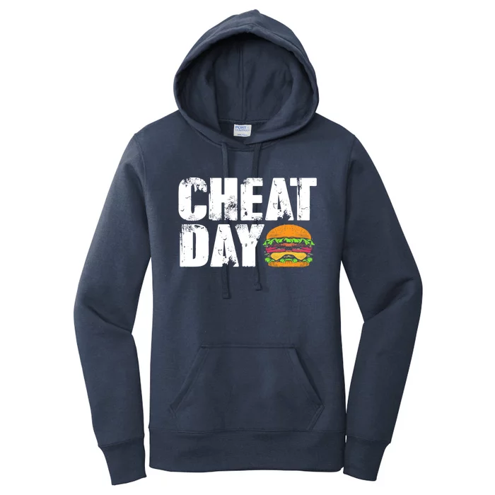 Funny Fast Food Hamburger Cheeseburger Cheat Day Gift Women's Pullover Hoodie