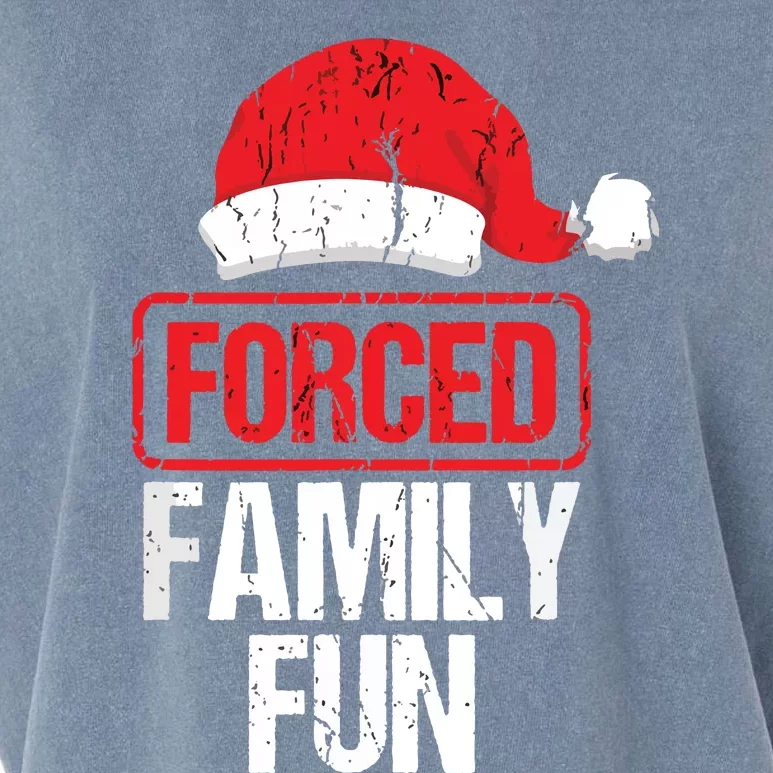 Forced Family Fun Winter Holidays Funny Christmas Garment-Dyed Women's Muscle Tee