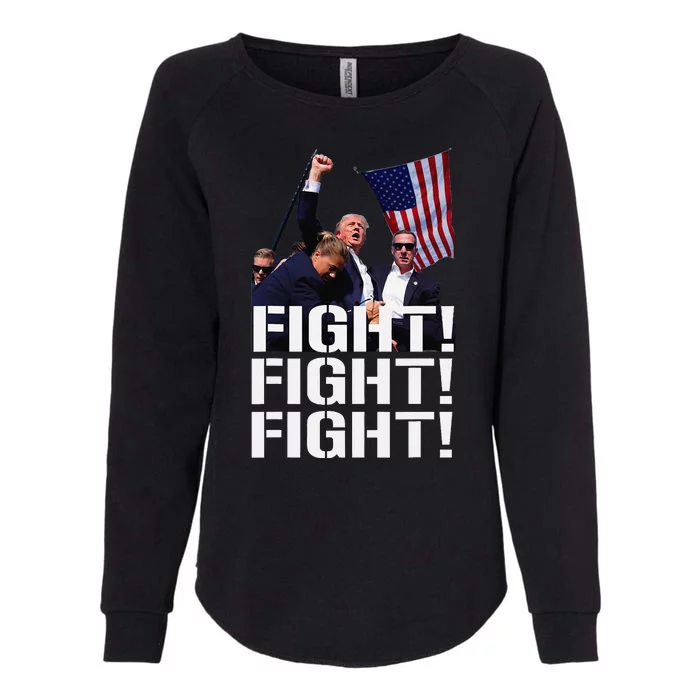 Fight Fight Fight Usa Flag Donald Trump 2024 Rally Presidential Election Womens California Wash Sweatshirt